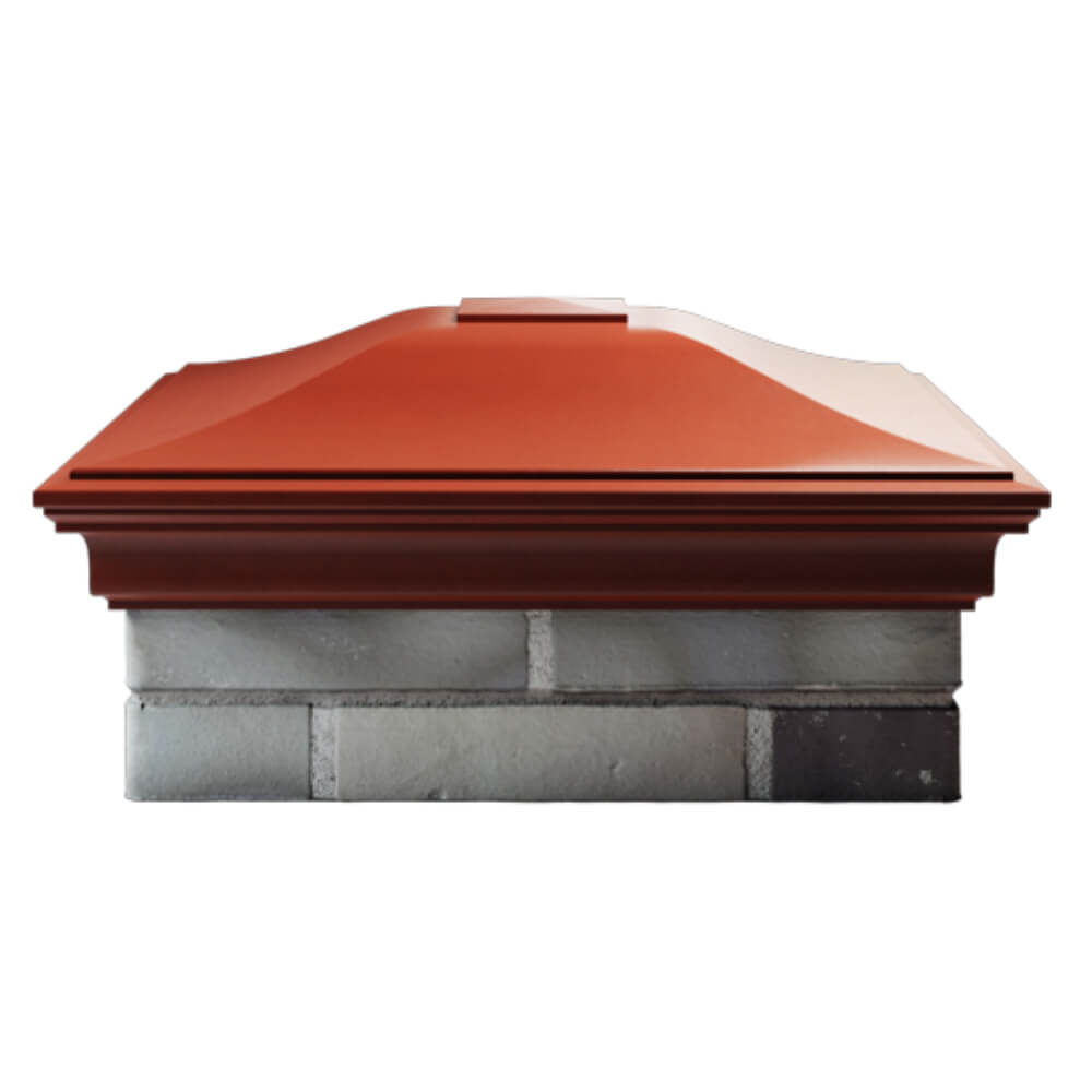 Колпак Zking Монблан Красный на столб 2х2 кирпича (515х515мм) в Москве фото
