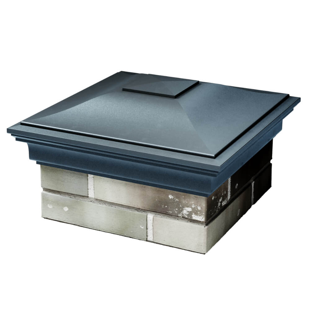 Колпак Zking Монблан Серый на столб 1.5х1.5 кирпича (385х385мм) в Москве фото