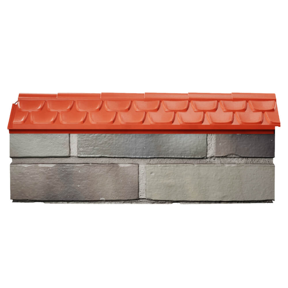 Парапет Zking Эльбрус Красный с посадкой на 0.5 кирпича (130мм) в Москве фото