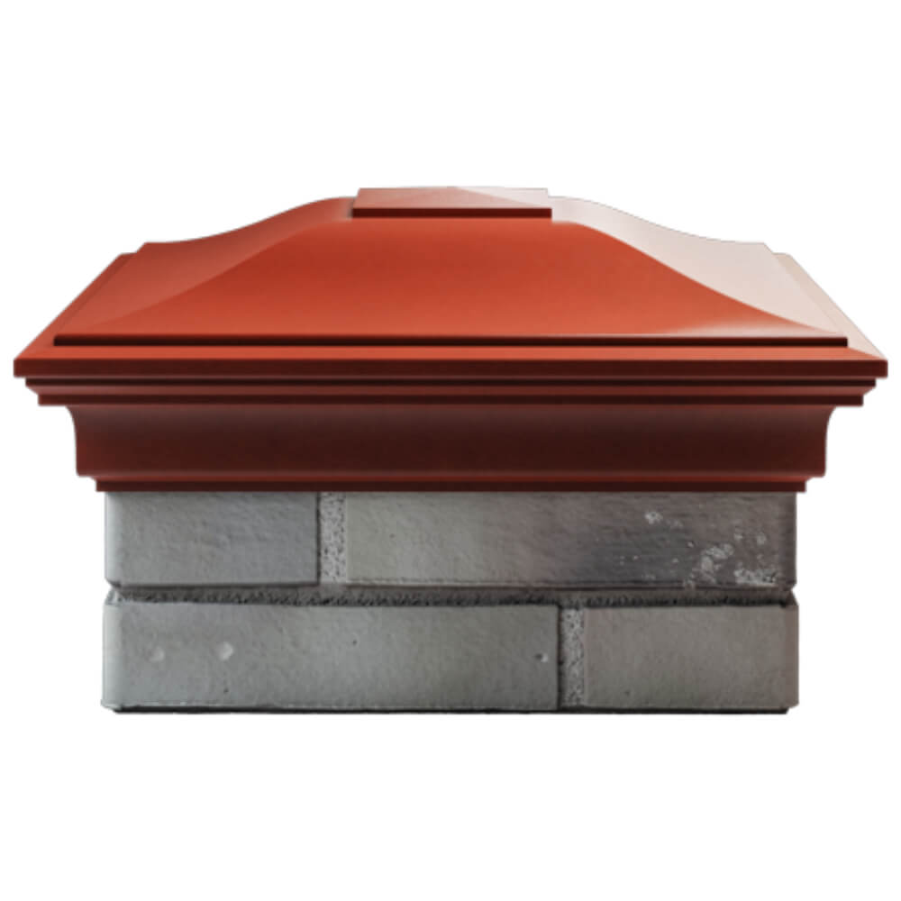 Колпак Zking Монблан Красный на столб 1.5х1.5 кирпича (385х385мм) Москва фото