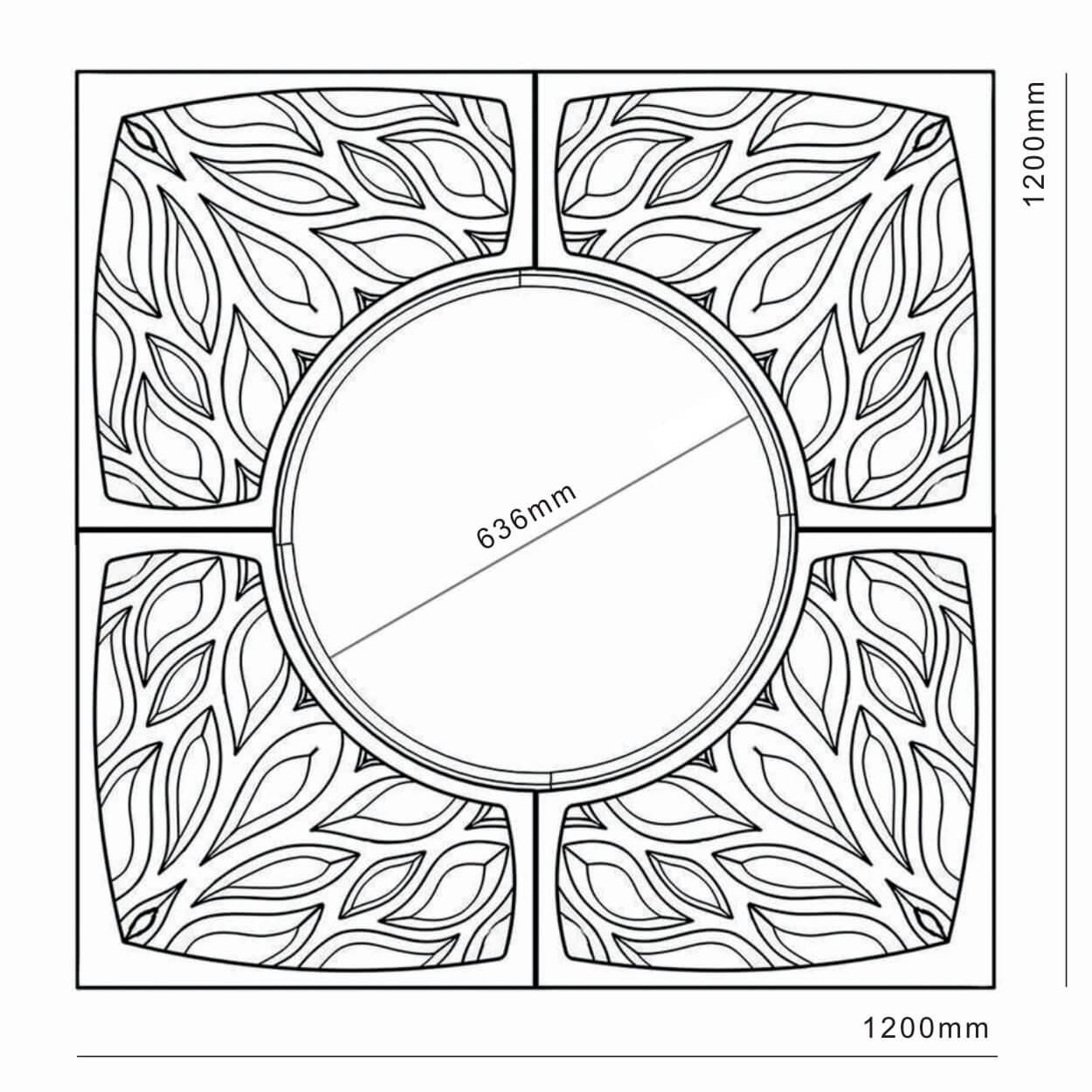 Приствольная решетка для дерева ZKING CRUST 1.2х1.2м Черная в Москве фото