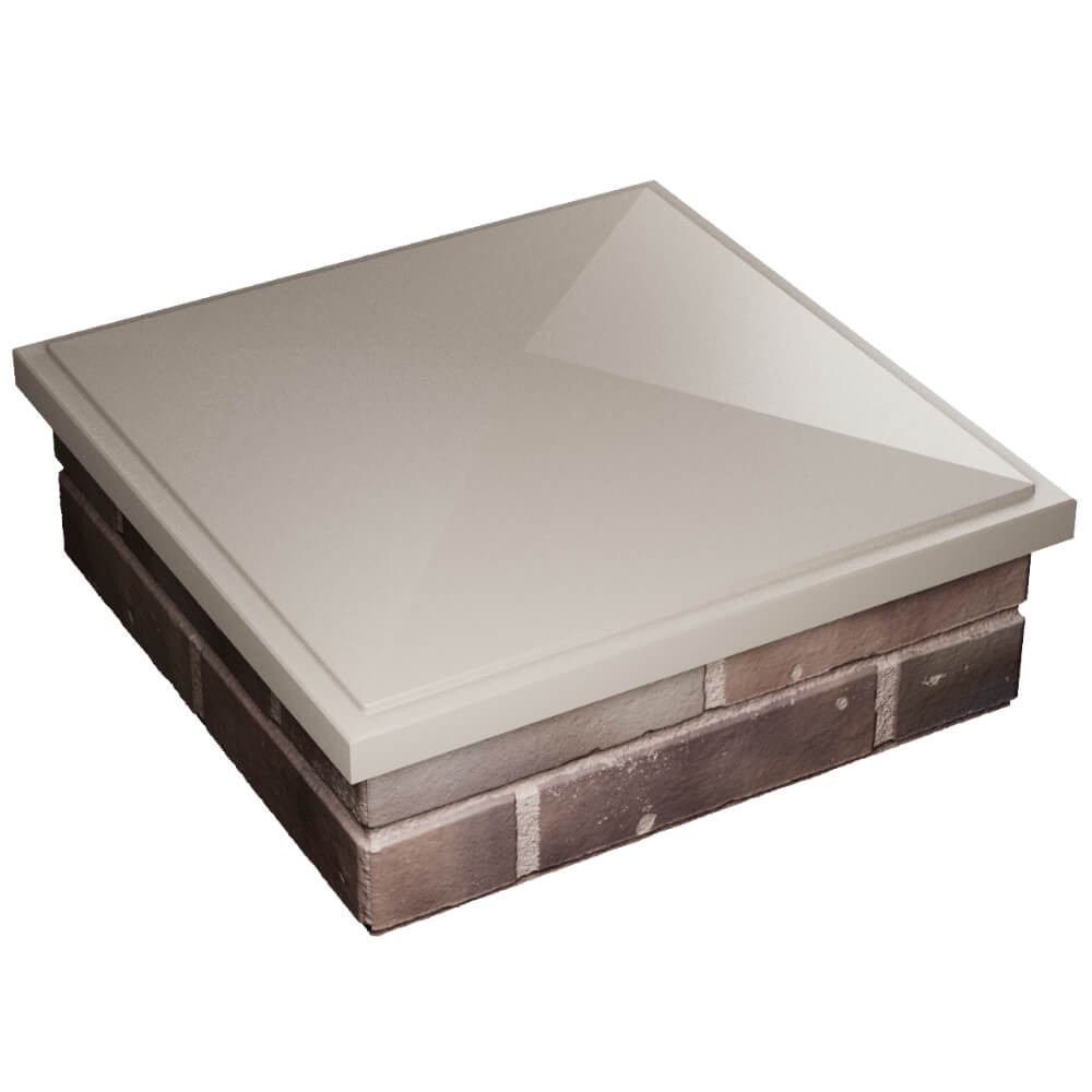 Колпак Zking БонаМоно Бежевый на столб 2х2 кирпича (515х515, 530х530мм) в Москве фото