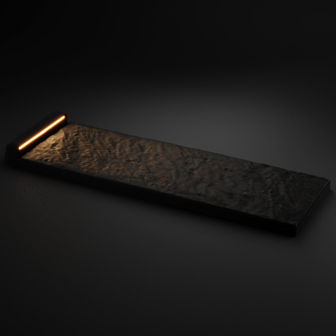 LED Светильник для шаговой плиты STONE Черный Сланец 330х75х98мм в Москве фото