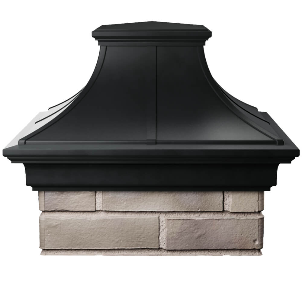 Колпак Zking Монблан Премиум Черный на столб 1.5х1.5 кирпича (385х385мм) Москва фото