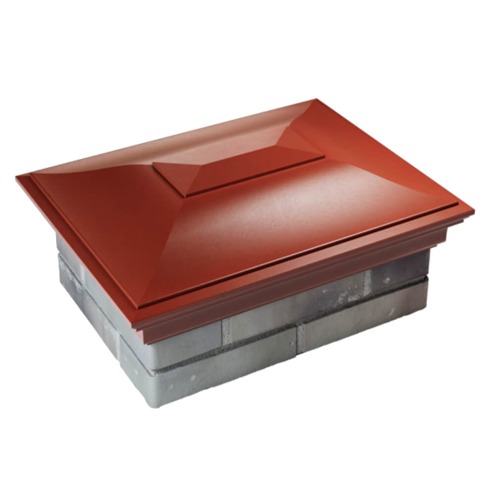 Колпак Zking Монблан Красный на столб 2х1.5 кирпича (515х385мм) Москва фото