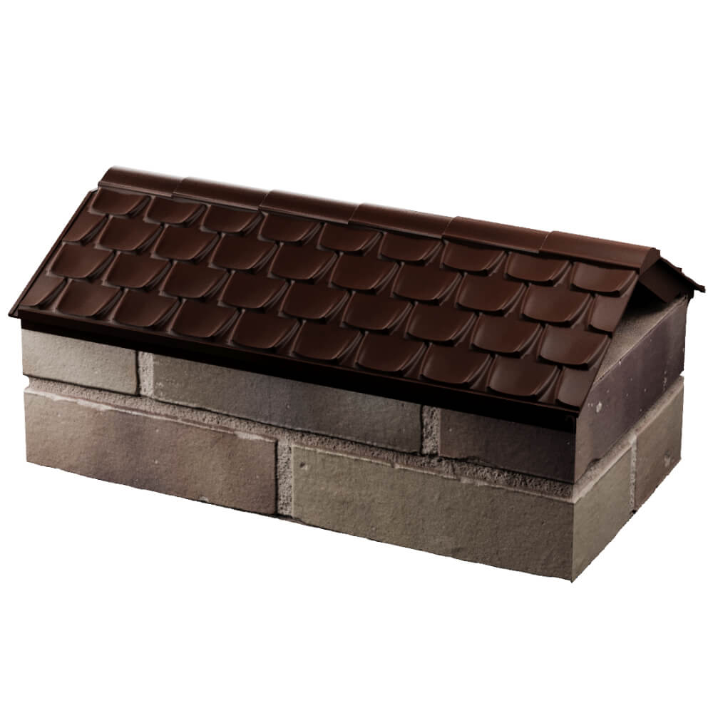 Парапет Zking Эльбрус Коричневый с посадкой на 1 кирпич (255мм) в Москве фото