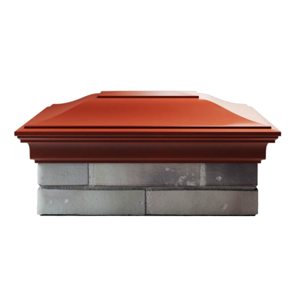 Колпак Zking Монблан Красный на столб 2х1.5 кирпича (515х385мм) в Москве фото