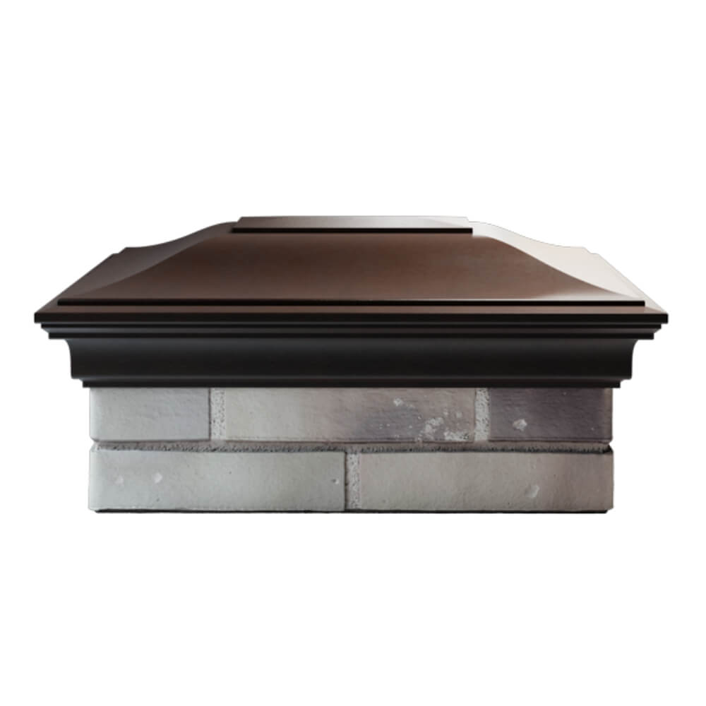 Колпак Zking Монблан Коричневый на столб 2х1.5 кирпича (515х385мм) в Москве фото