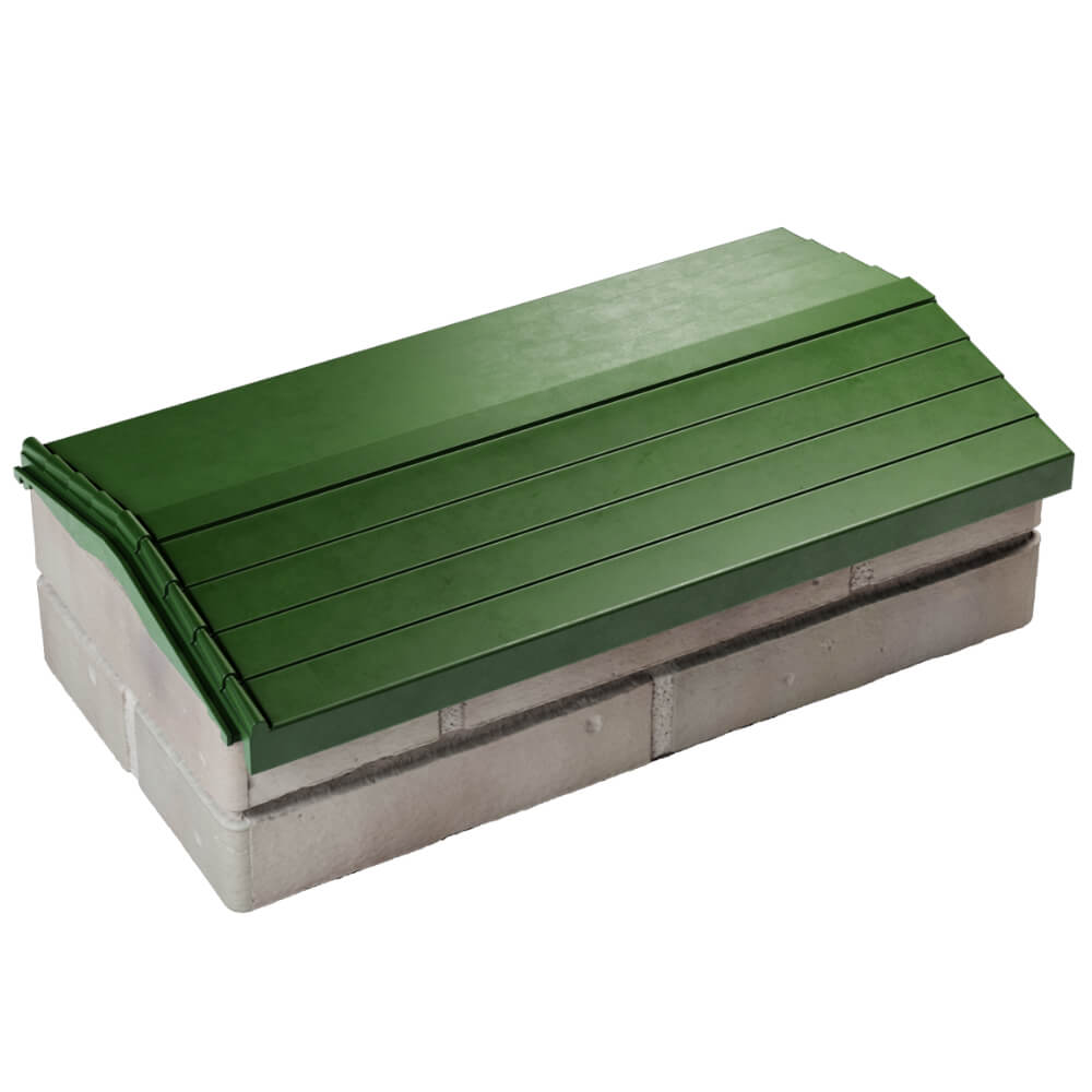 Парапет Zking Бона ХайТек Зеленый с посадкой на 1 кирпич (200/225/255мм) в Москве фото