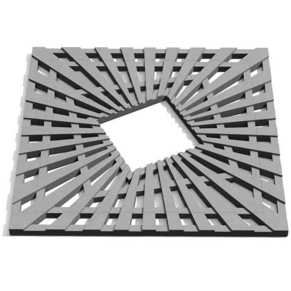 Приствольная решетка для дерева ZKING ATMOSPHERE 1.2х1.2м Серая Москва фото