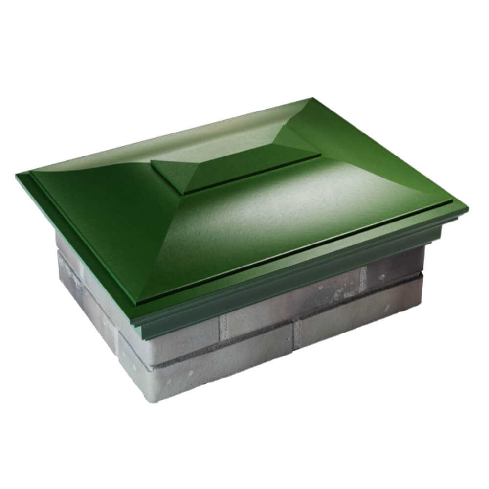 Колпак Zking Монблан Зеленый на столб 2х1.5 кирпича (515х385мм) Москва фото