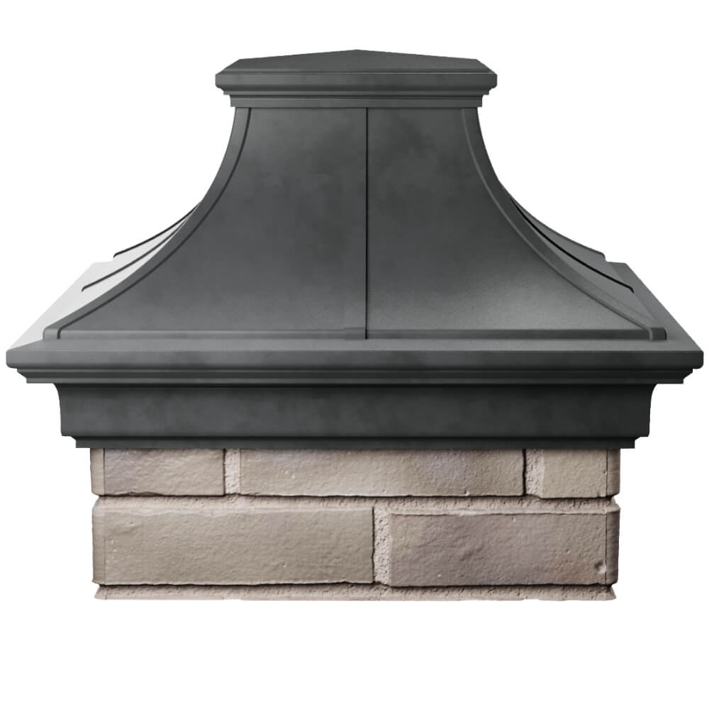 Колпак Zking Монблан Премиум Серый на столб 1.5х1.5 кирпича (385х385мм) Москва фото