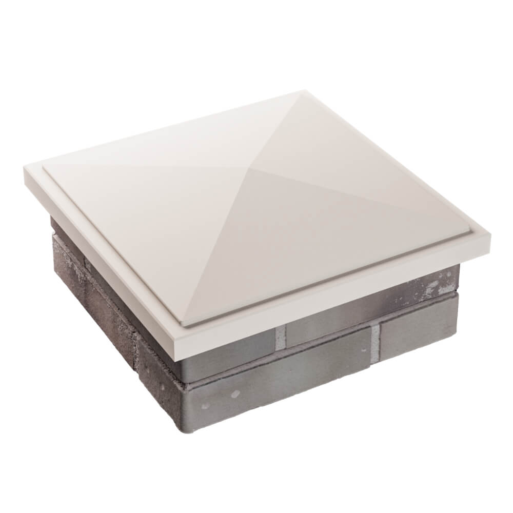 Колпак Zking БонаМоно Бежевый на столб 1.5х1.5 кирпича (385х385, 400х400мм) в Москве фото