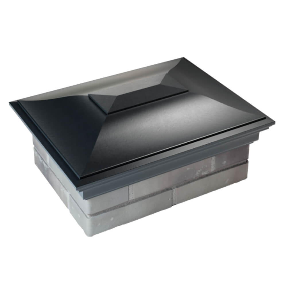 Колпак Zking Монблан Черный на столб 2х1.5 кирпича (515х385мм) Москва фото