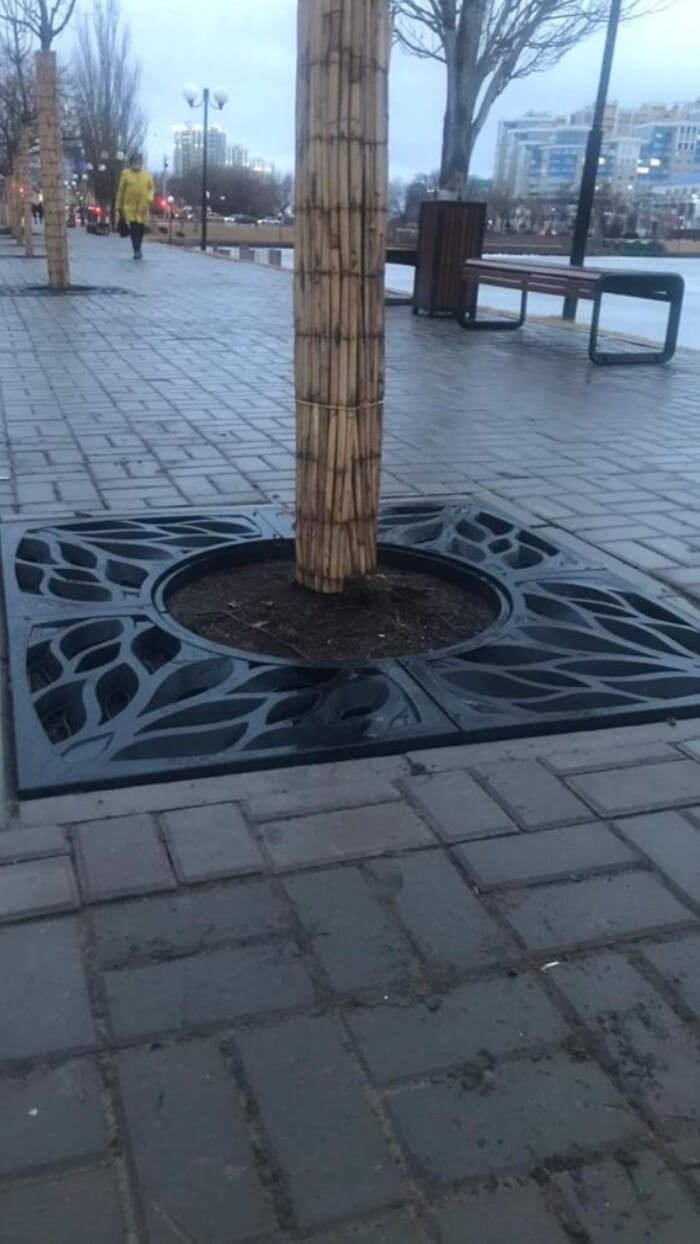 Приствольная решетка для дерева ZKING CRUST 1.2х1.2м Черная в Москве фото