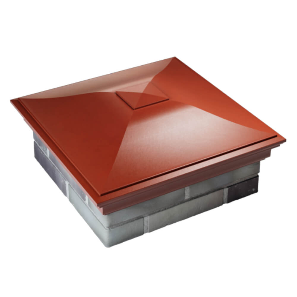 Колпак Zking Монблан Красный на столб 2х2 кирпича (515х515мм) Москва фото