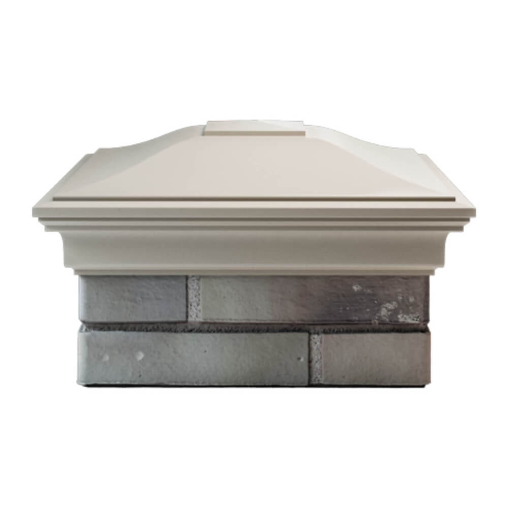 Колпак Zking Монблан Бежевый на столб 1.5х1.5 еврокирпича 0.7НФ (355х355мм) Москва фото