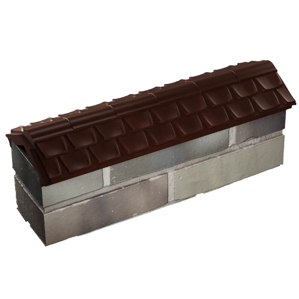 Парапет Zking Эльбрус Коричневый с посадкой на 0.5 кирпича (130мм) в Москве фото