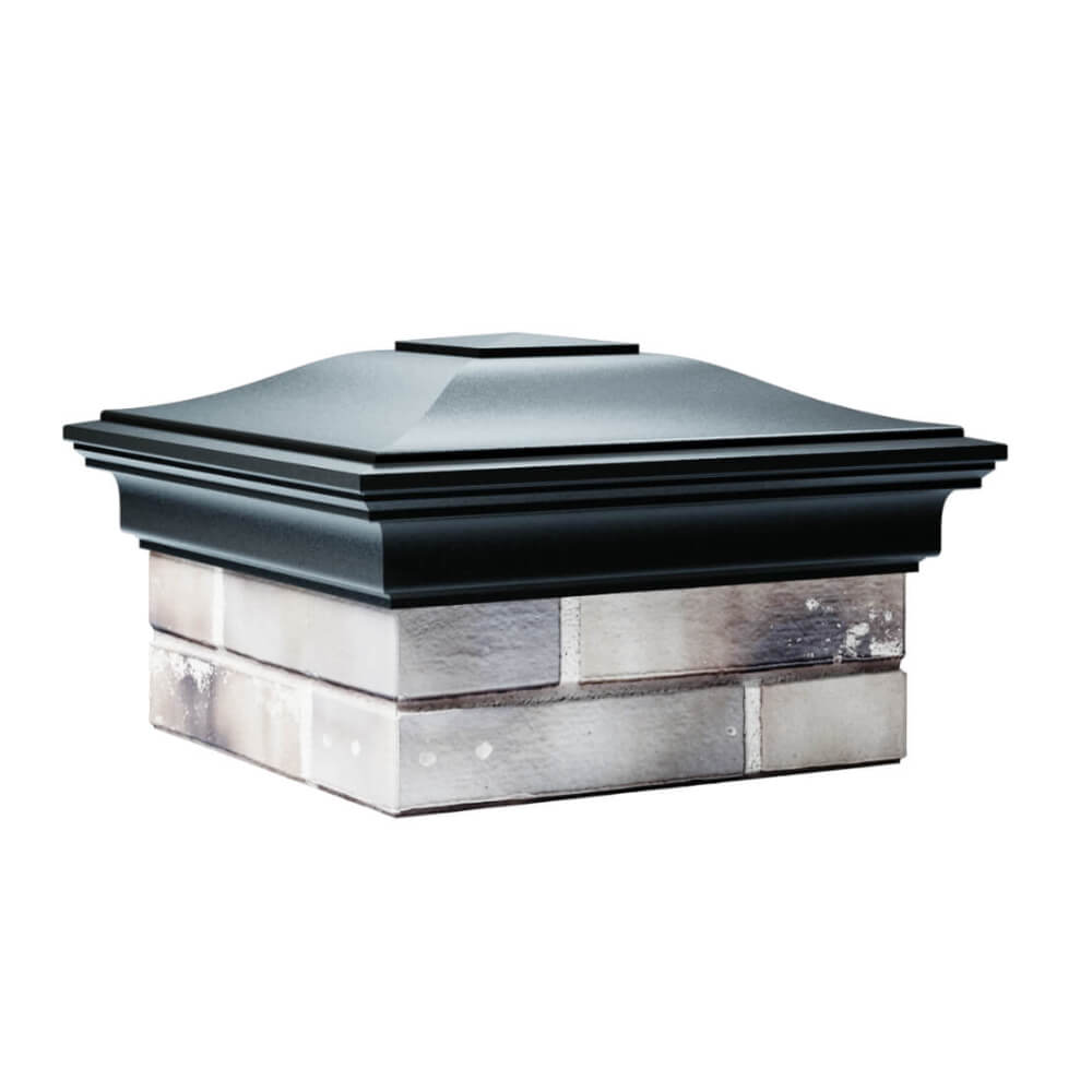 Колпак Zking Монблан Черный на столб 1.5х1.5 еврокирпича 0.7НФ (355х355мм) в Москве фото