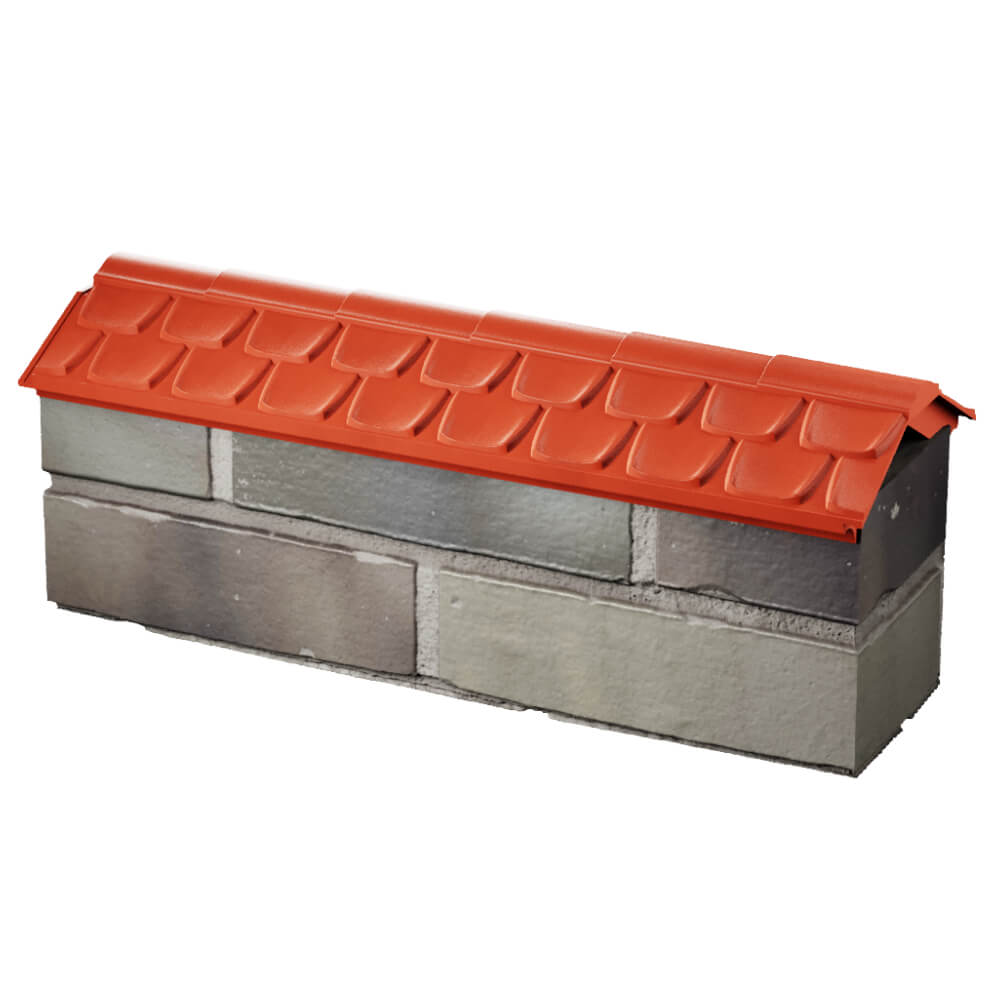 Парапет Zking Эльбрус Красный с посадкой на 0.5 кирпича (130мм) в Москве фото