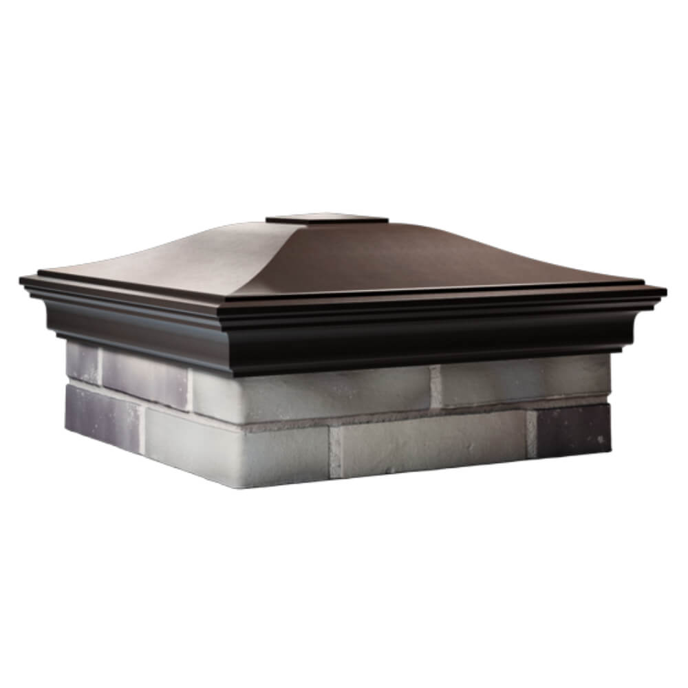 Колпак Zking Монблан Коричневый на столб 2х2 кирпича (515х515мм) в Москве фото