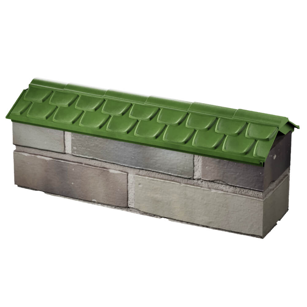 Парапет Zking Эльбрус Зеленый с посадкой на 0.5 кирпича (130мм) в Москве фото