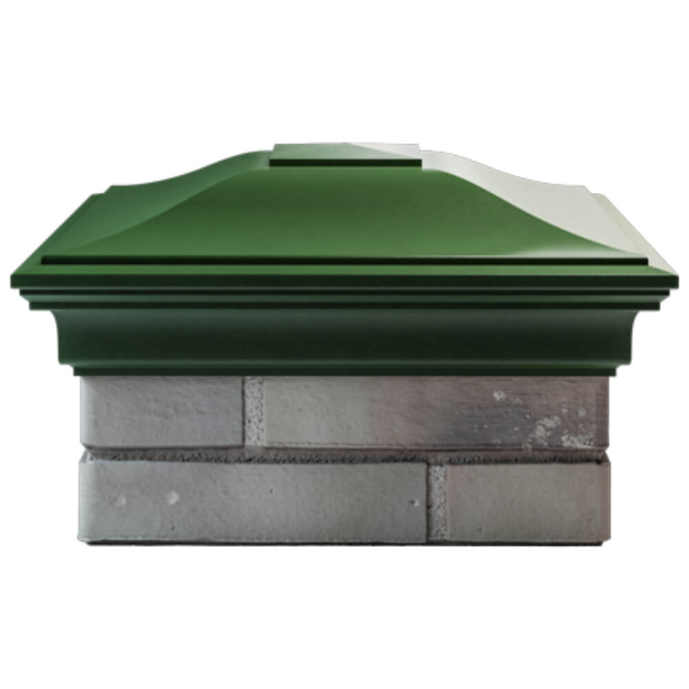 Колпак Zking Монблан Зеленый на столб 1.5х1.5 кирпича (385х385мм) Москва фото