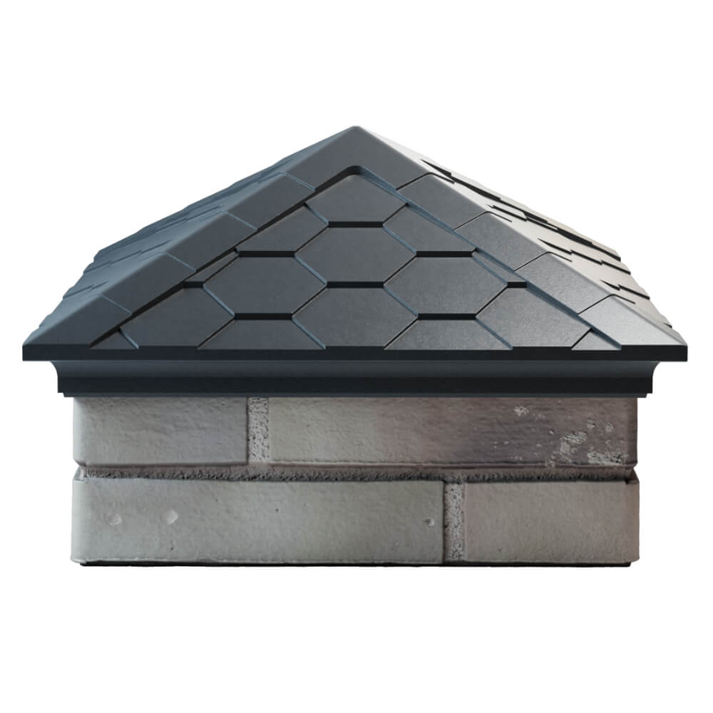 Колпак Zking Эверест Серый на столб 1.5х1.5 кирпича (390х390мм) Москва фото