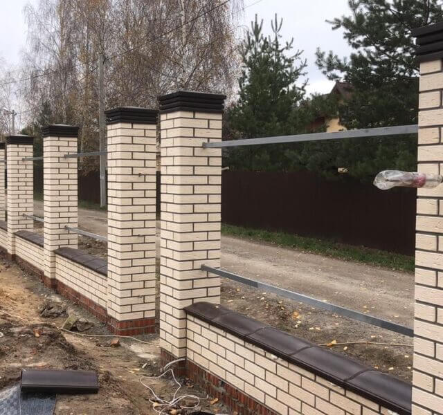 Колпак Zking Бона ХайТек Коричневый на столб 1.5х1.5 кирпича (385х385мм) в Москве фото