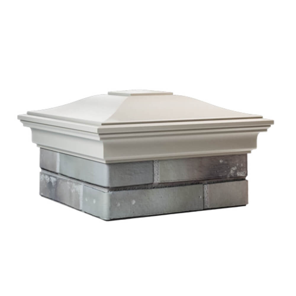 Колпак Zking Монблан Бежевый на столб 1.5х1.5 еврокирпича 0.7НФ (355х355мм) в Москве фото