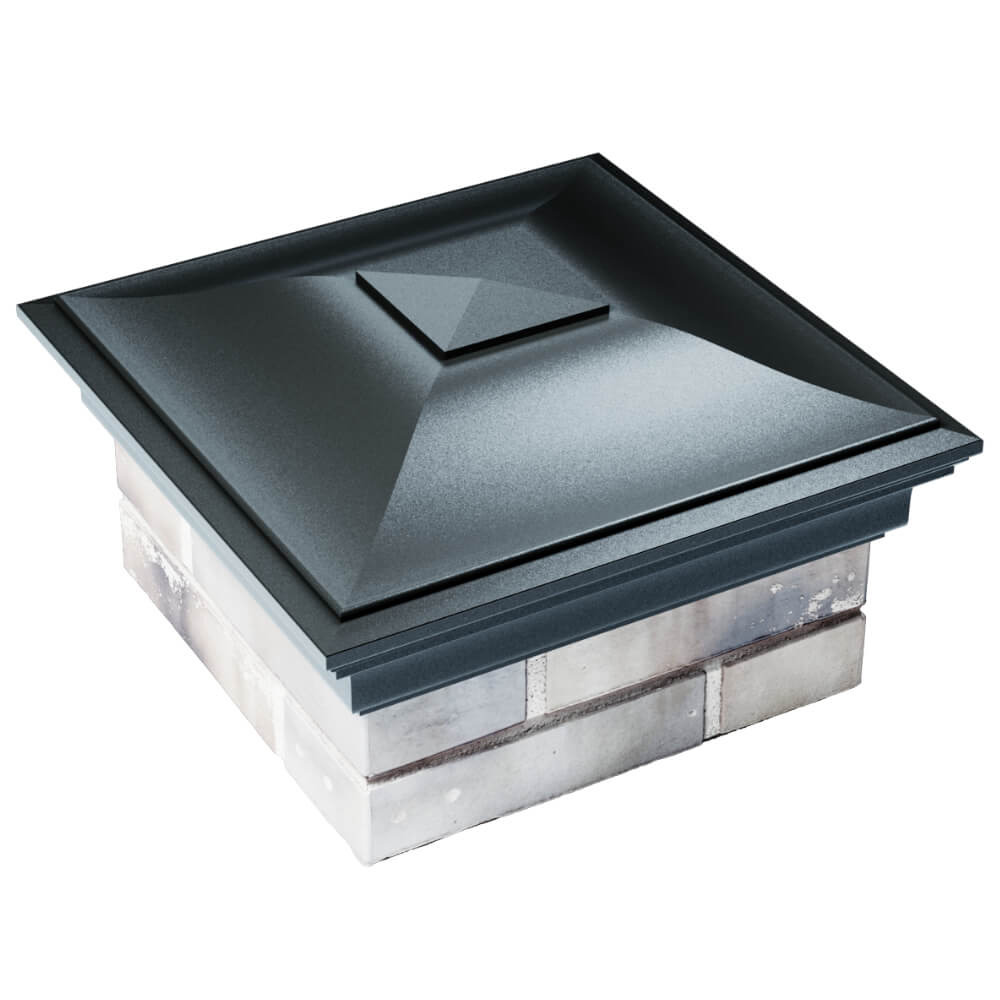 Колпак Zking Монблан Черный на столб 1.5х1.5 кирпича (385х385мм) в Москве фото