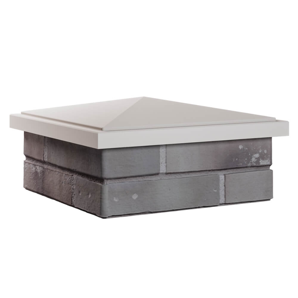 Колпак Zking БонаМоно Бежевый на столб 1.5х1.5 кирпича (385х385, 400х400мм) в Москве фото