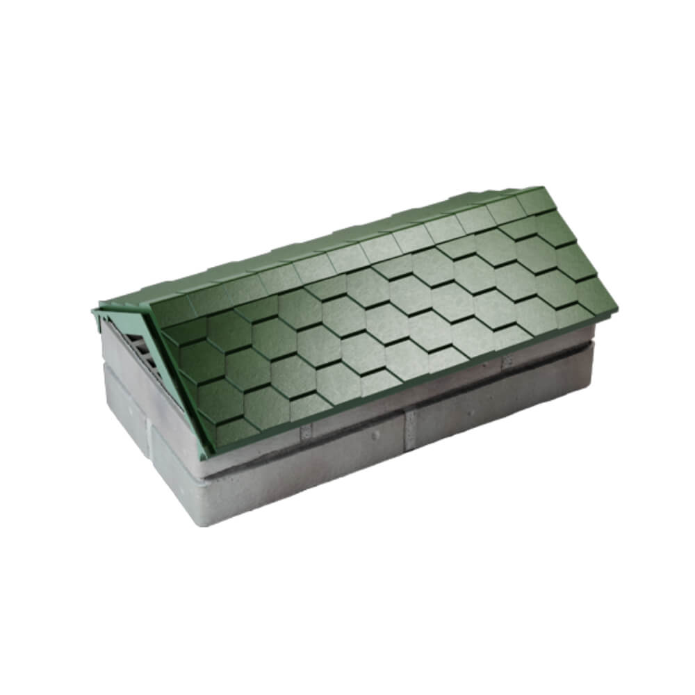 Парапет Zking Эверест Зеленый с посадкой на 1 кирпич (200/225/255мм) в Москве фото