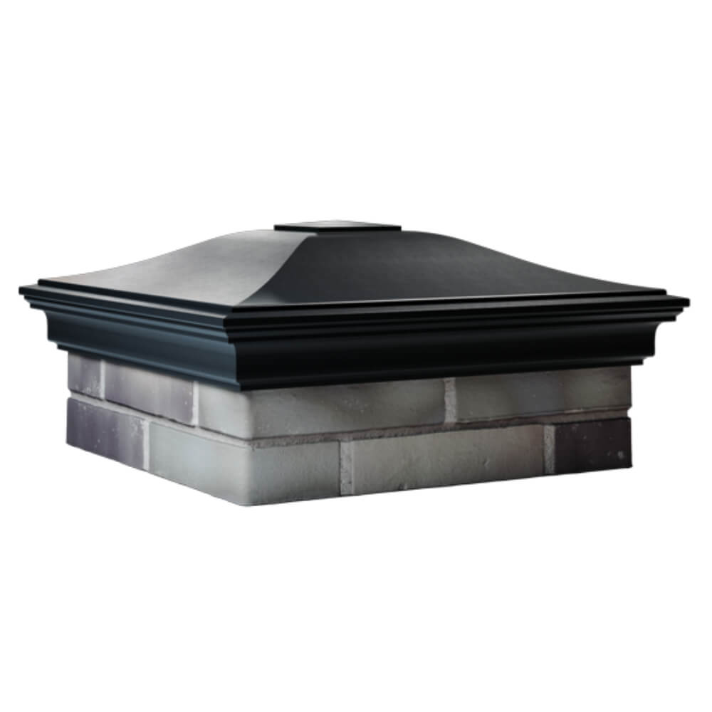 Колпак Zking Монблан Черный на столб 2х2 кирпича (515х515мм) в Москве фото