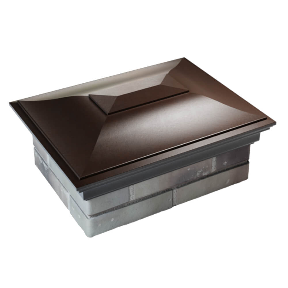 Колпак Zking Монблан Коричневый на столб 2х1.5 кирпича (515х385мм) Москва фото