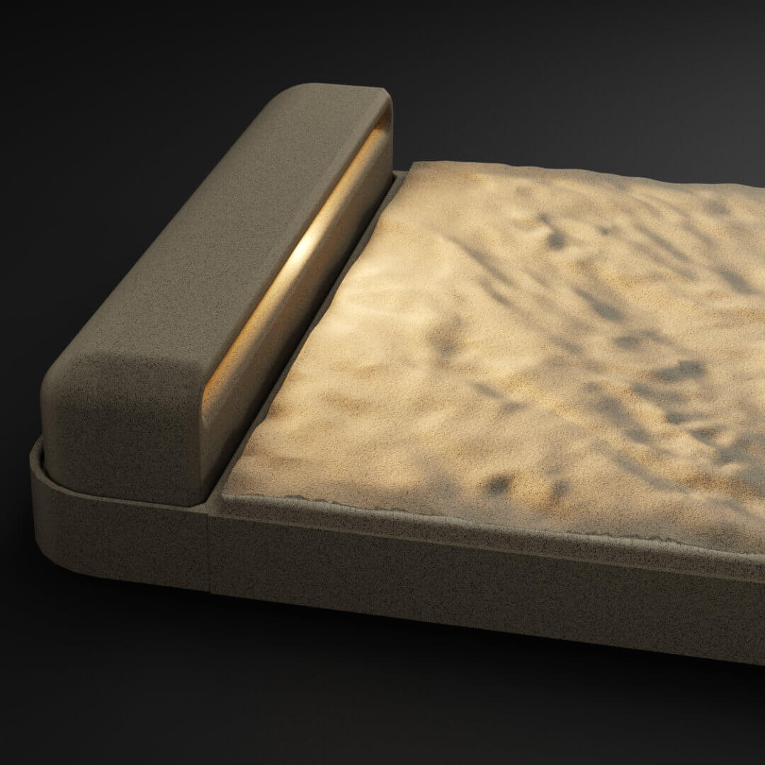 LED Светильник для шаговой плиты STONE Светлая Галька 330х75х98мм Москва фото