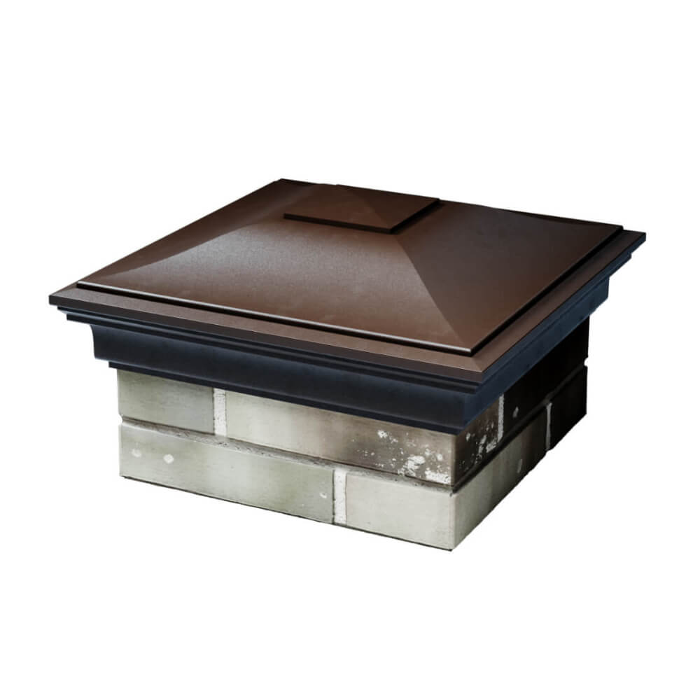 Колпак Zking Монблан Коричневый на столб 1.5х1.5 еврокирпича 0.7НФ (355х355мм) в Москве фото