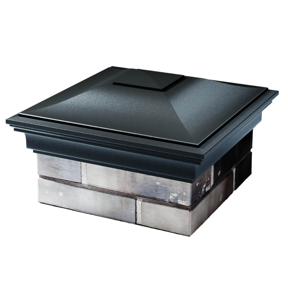 Колпак Zking Монблан Черный на столб 1.5х1.5 кирпича (385х385мм) в Москве фото