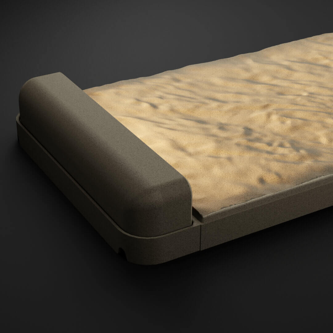 LED Светильник для шаговой плиты STONE Светлая Галька 330х75х98мм в Москве фото