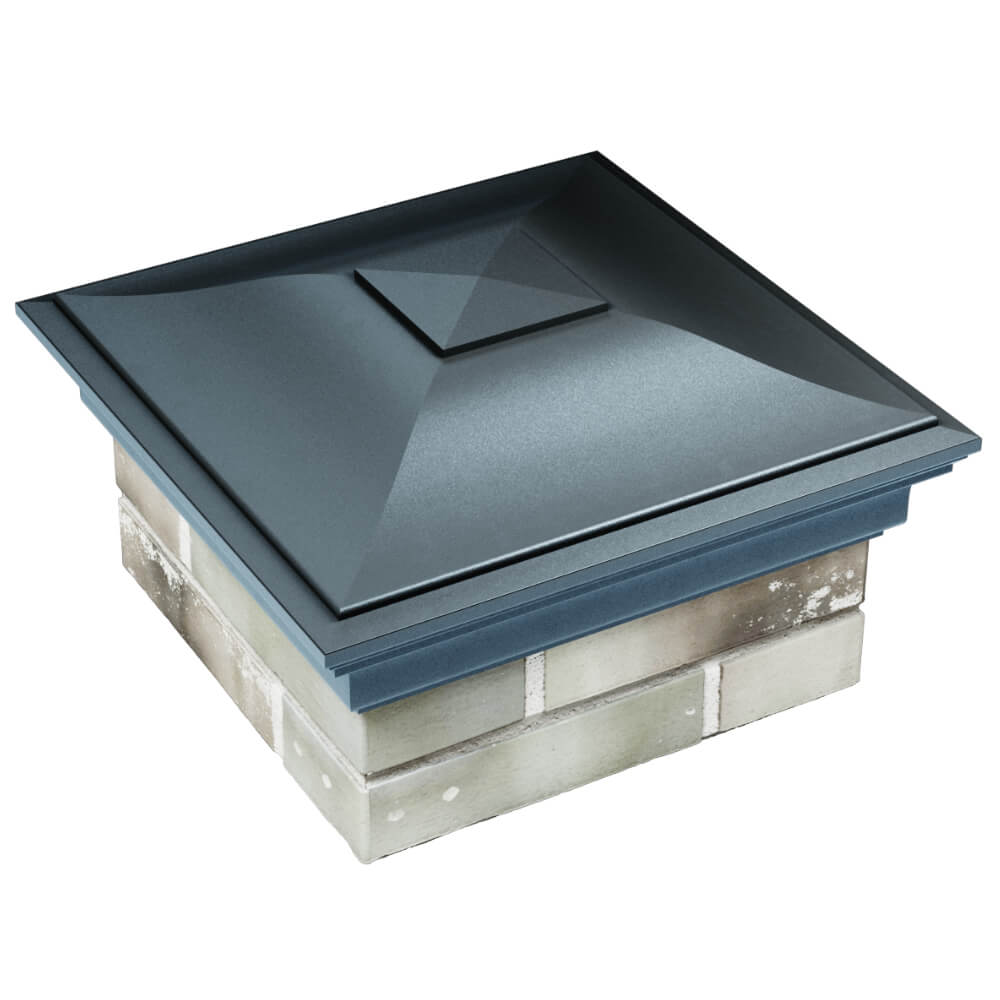 Колпак Zking Монблан Серый на столб 1.5х1.5 кирпича (385х385мм) в Москве фото