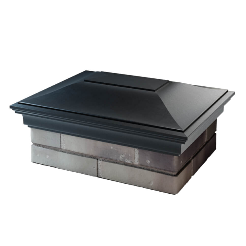 Колпак Zking Монблан Черный на столб 2х1.5 кирпича (515х385мм) в Москве фото