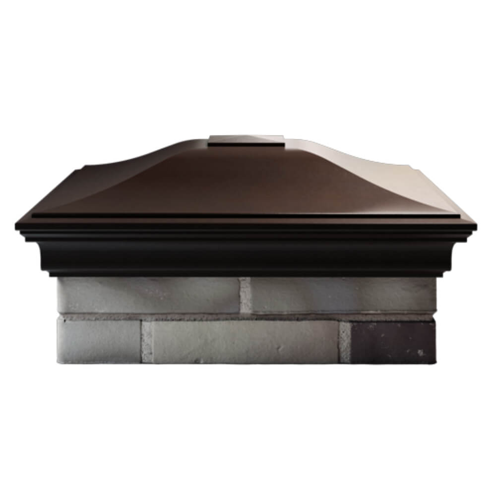 Колпак Zking Монблан Коричневый на столб 2х2 кирпича (515х515мм) в Москве фото
