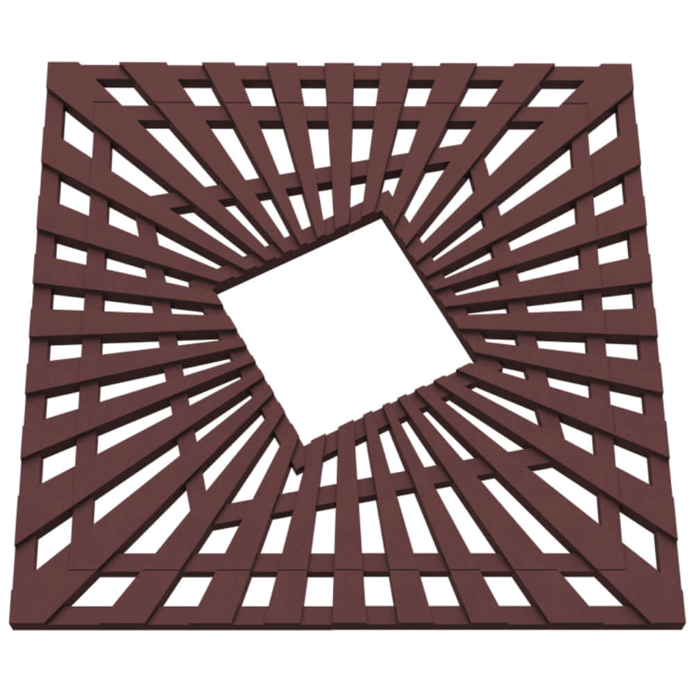 Приствольная решетка для дерева ZKING ATMOSPHERE 1.2х1.2м Коричневая в Москве фото