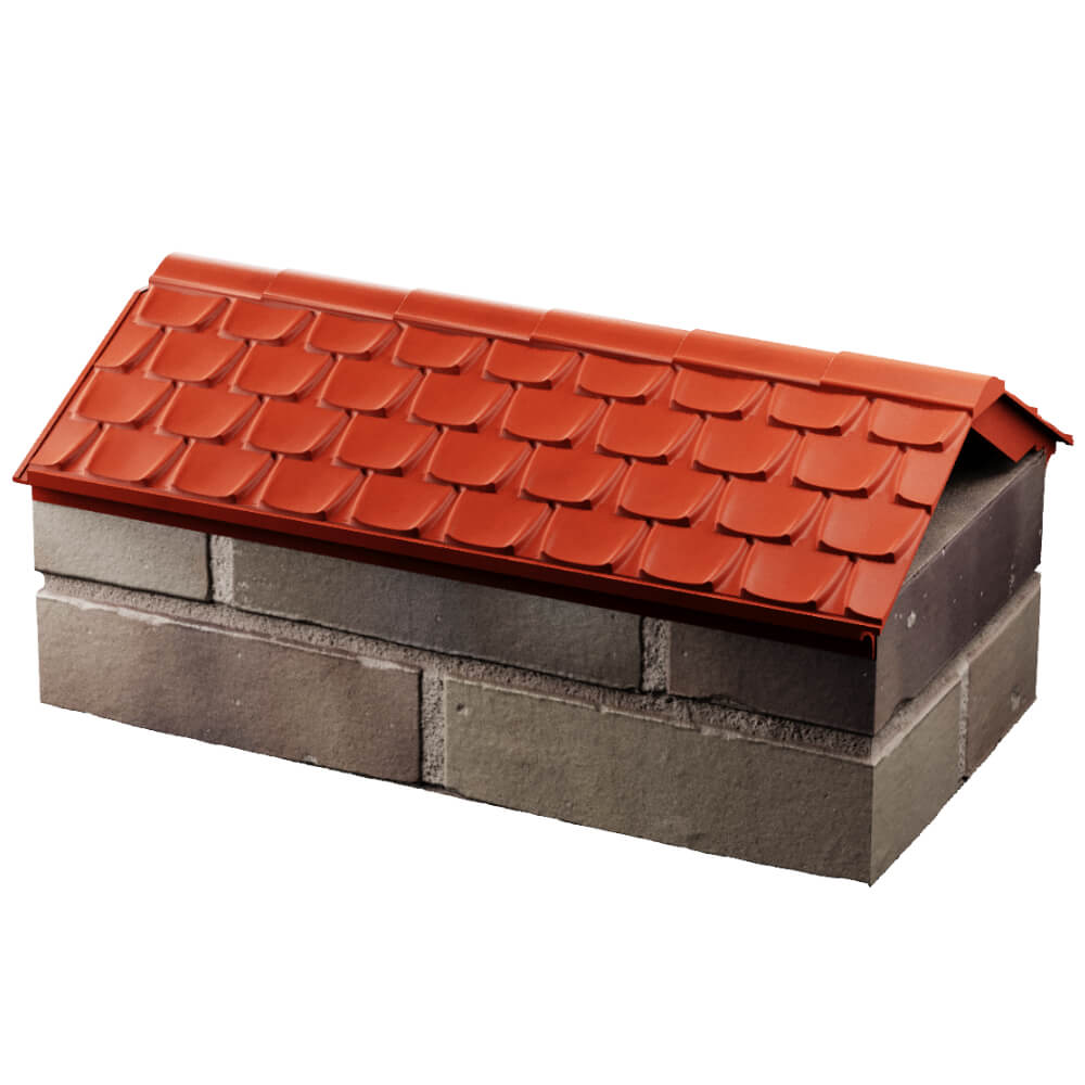 Парапет Zking Эльбрус Красный с посадкой на 1 кирпич (255мм) в Москве фото