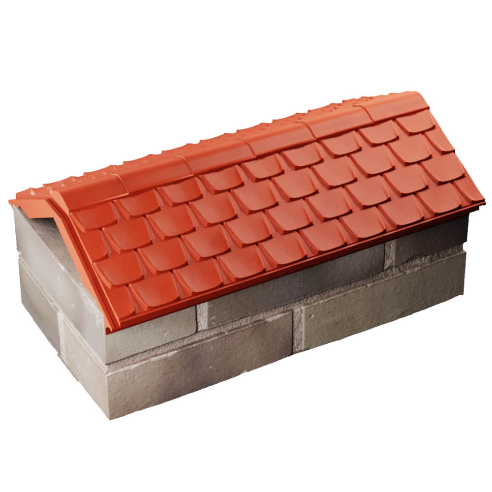 Парапет Zking Эльбрус Красный с посадкой на 1 кирпич (255мм) в Москве фото