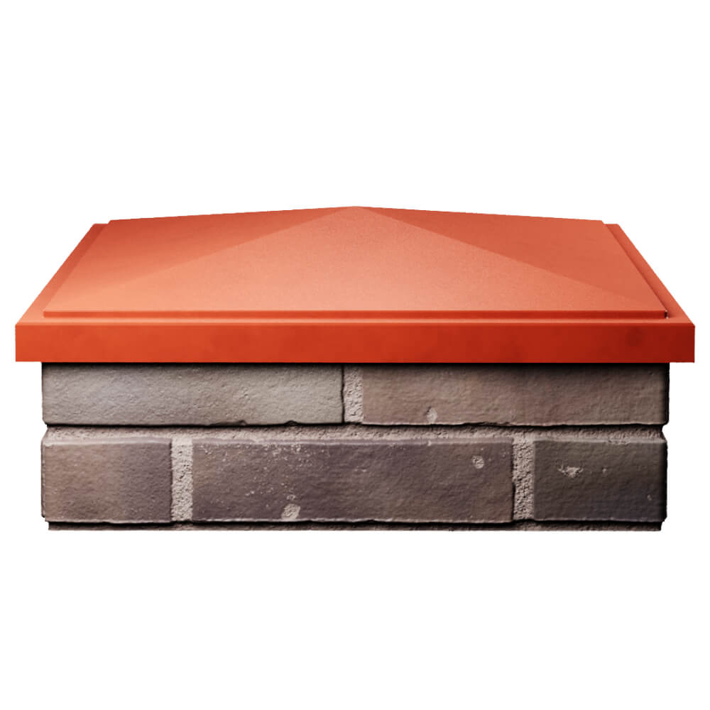 Колпак Zking БонаМоно Красный на столб 2х2 кирпича (515х515, 530х530мм) Москва фото