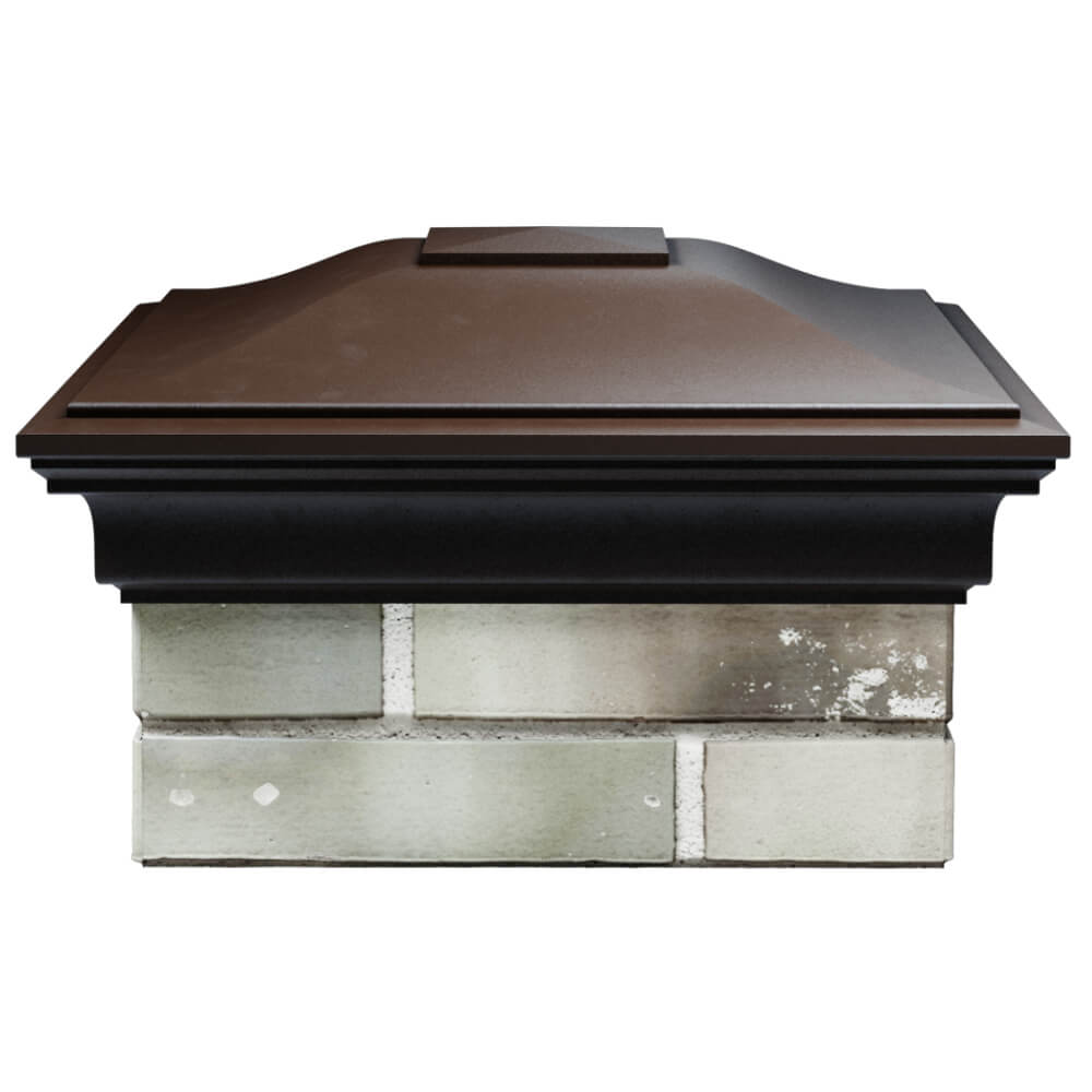 Колпак Zking Монблан Коричневый на столб 1.5х1.5 кирпича (385х385мм) Москва фото