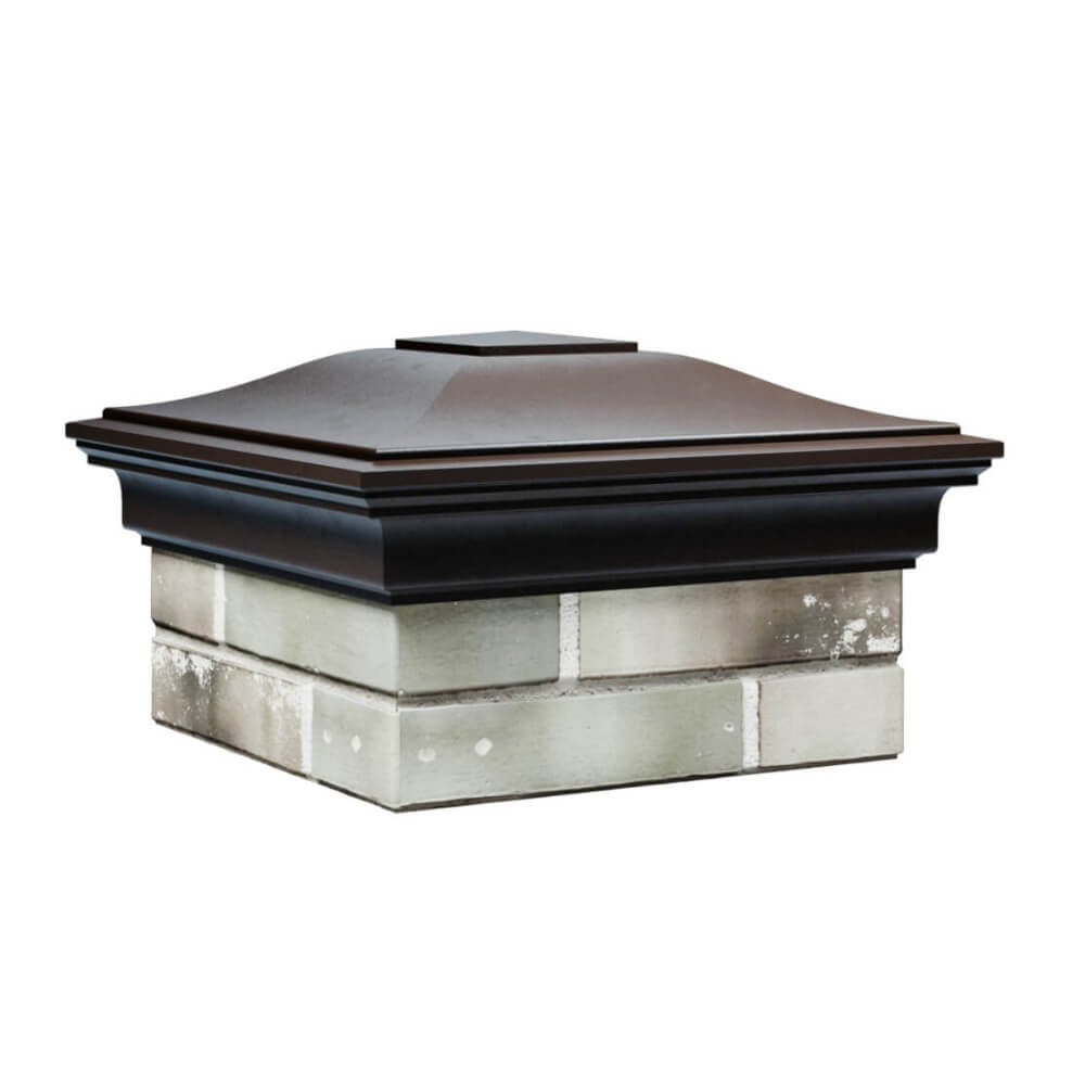 Колпак Zking Монблан Коричневый на столб 1.5х1.5 еврокирпича 0.7НФ (355х355мм) в Москве фото