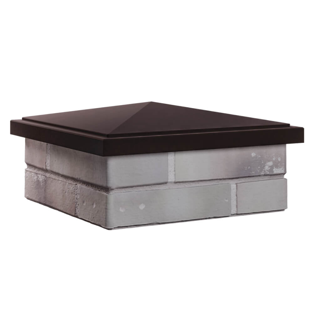 Колпак Zking БонаМоно Коричневый на столб 1.5х1.5 кирпича (385х385, 400х400мм) в Москве фото