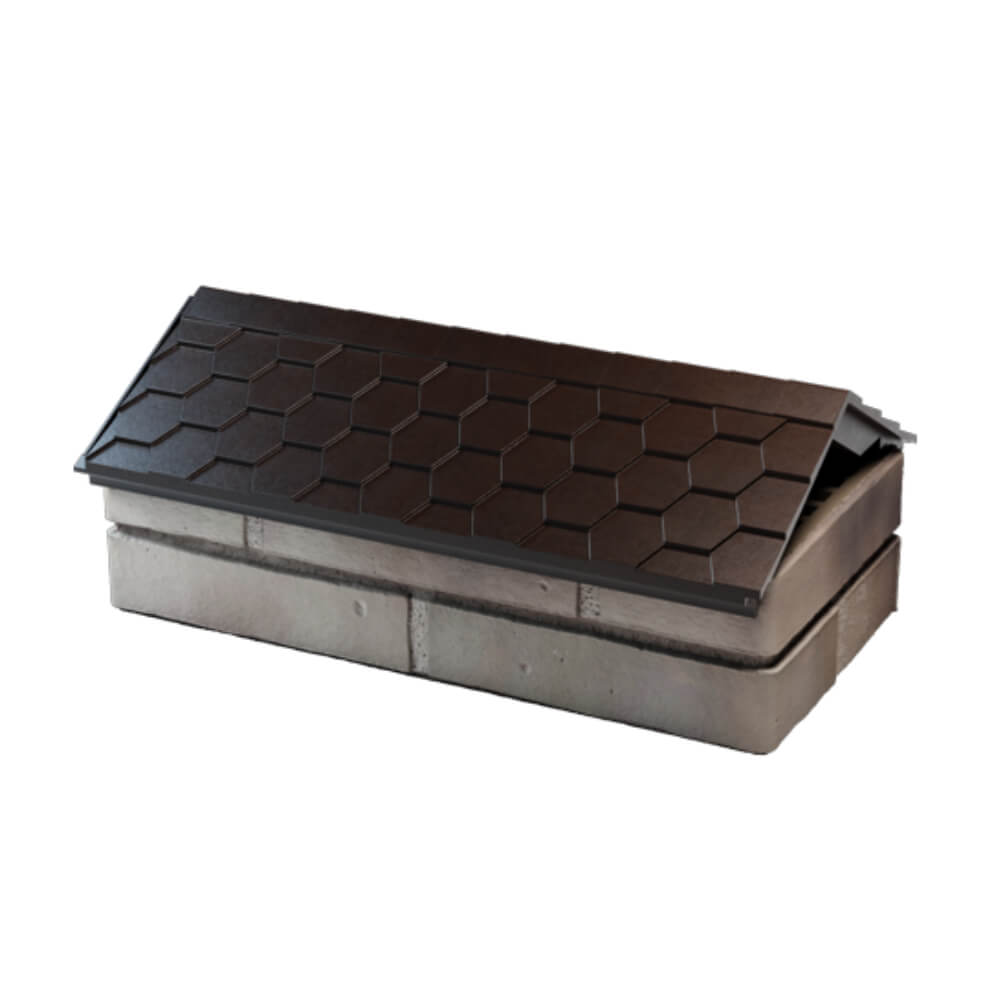 Парапет Zking Эверест Коричневый с посадкой на 1 кирпич (200/225/255мм) в Москве фото